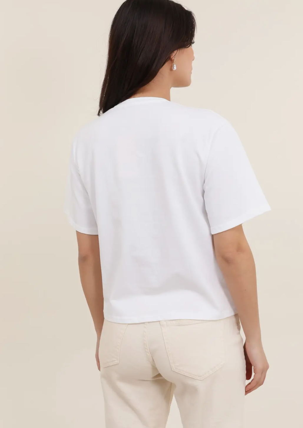 Boxy White Cotton T-Shirt