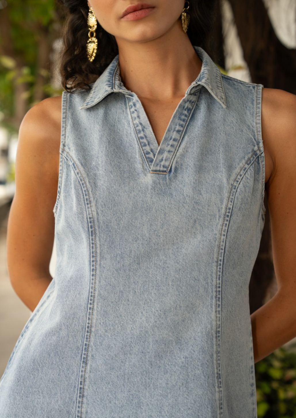 Denim Collared Dress