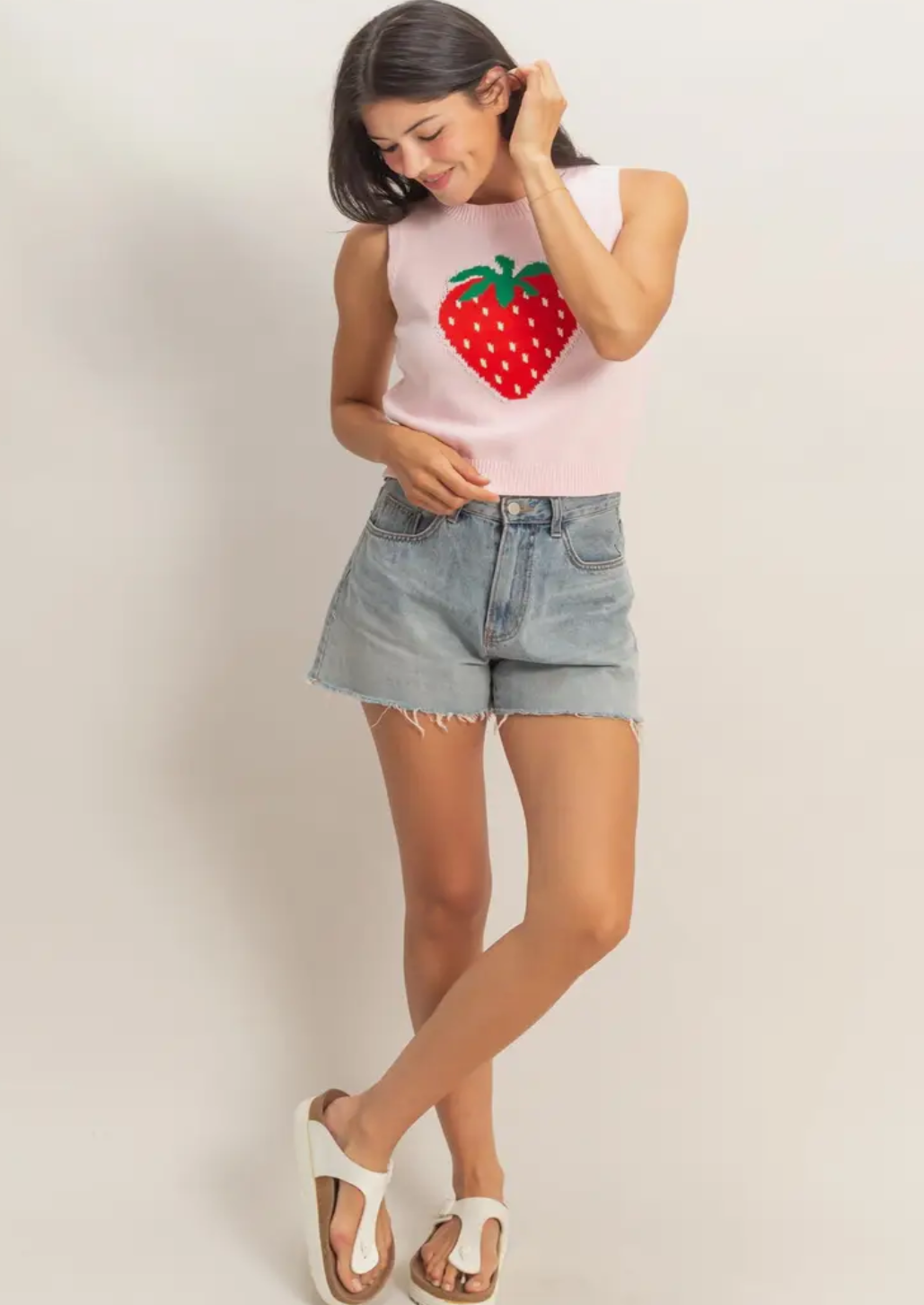 Soft Pink Strawberry Top
