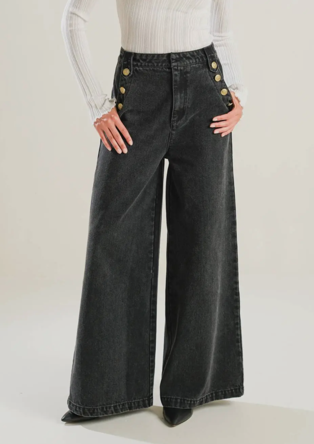 Washed Denim Jeans