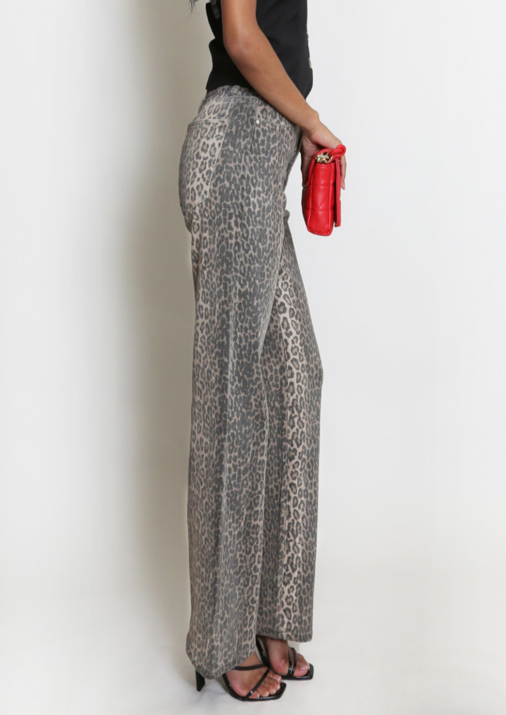 Leopard Print Dad Fit Tall Length Jean