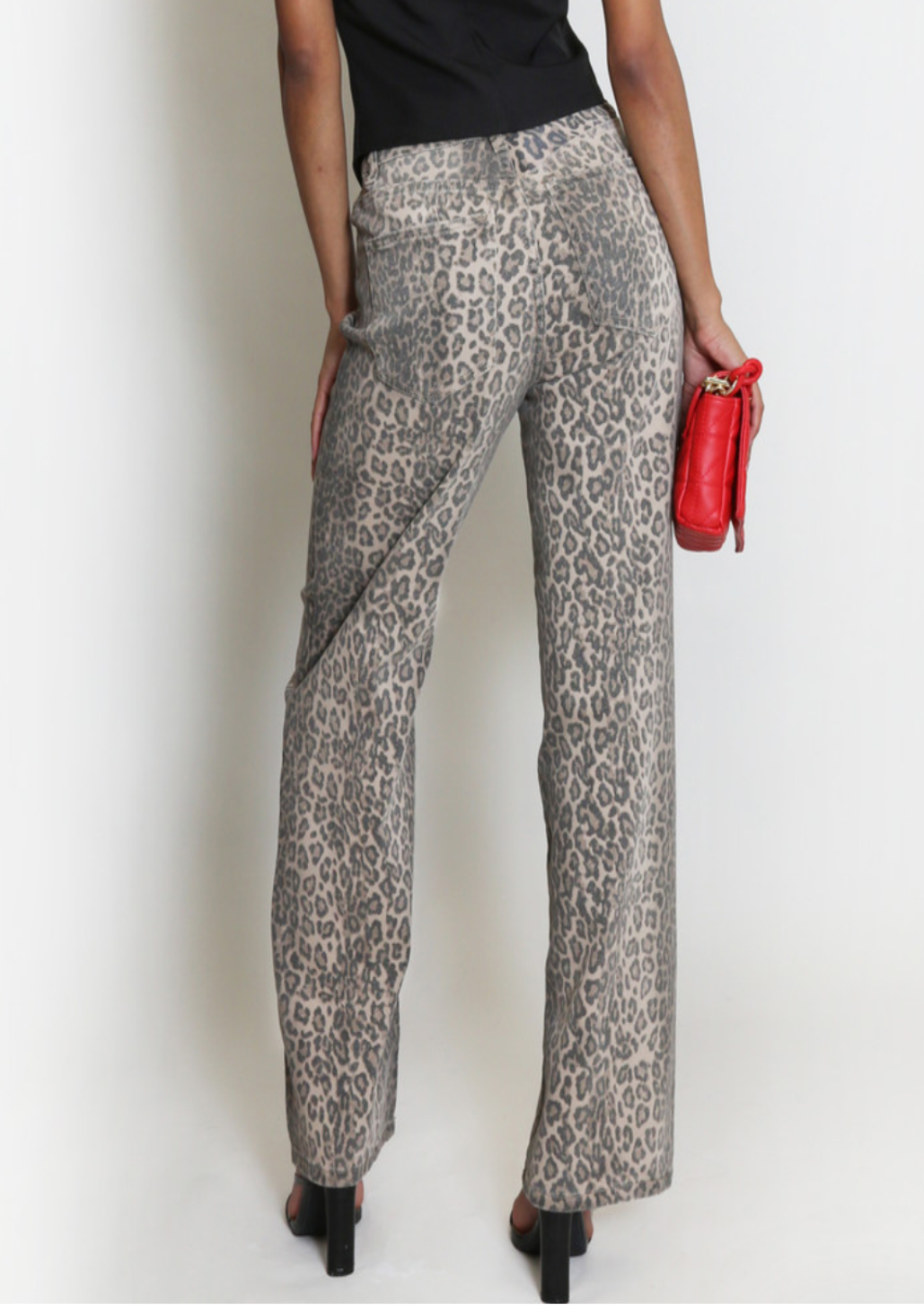 Leopard Print Dad Fit Tall Length Jean