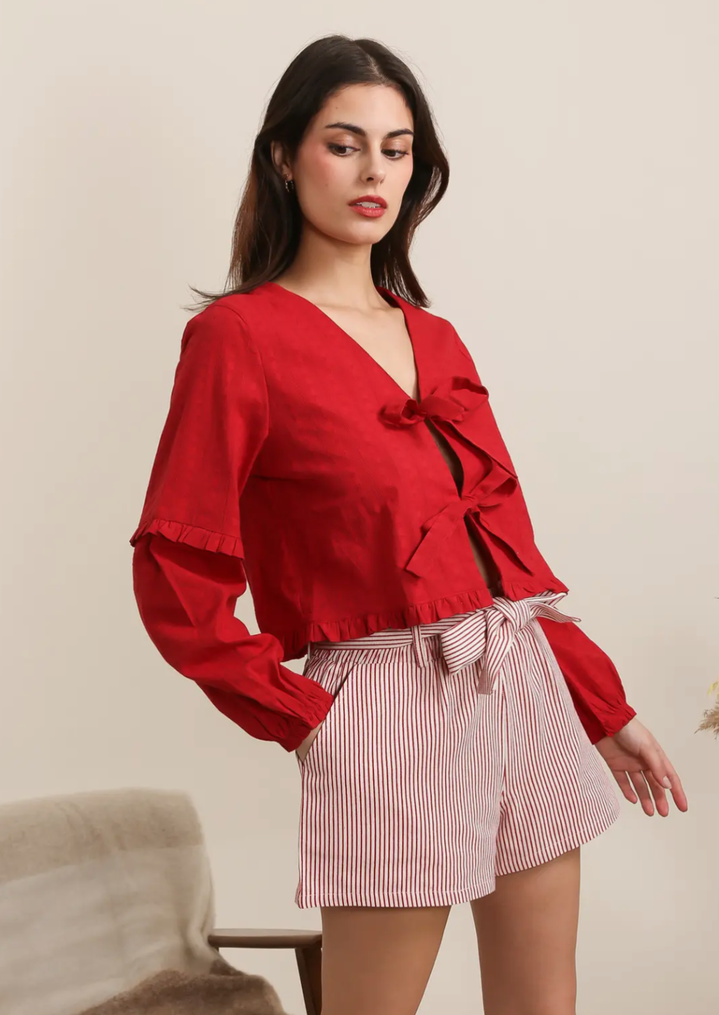 Bohemian Red Blouse