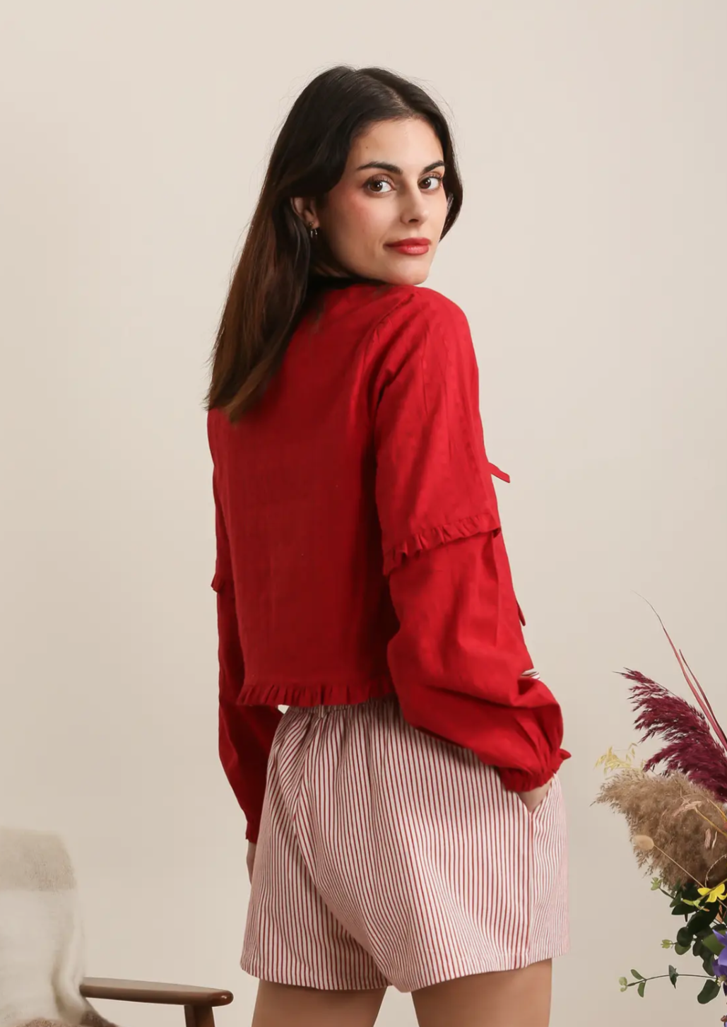 Bohemian Red Blouse