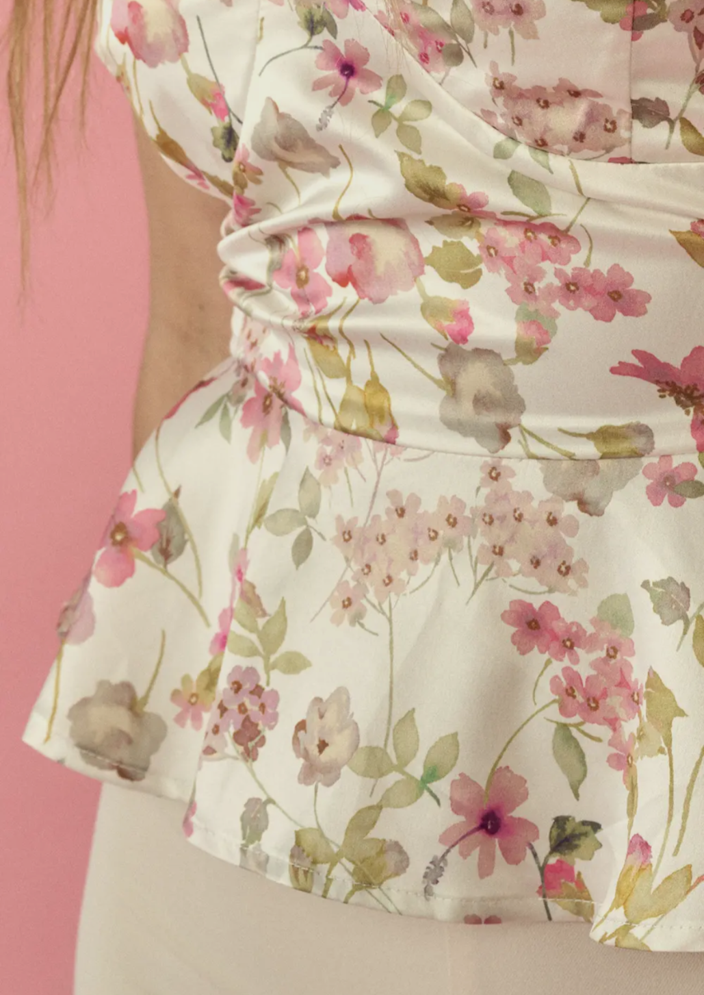 Floral Sweetheart Neck Cami