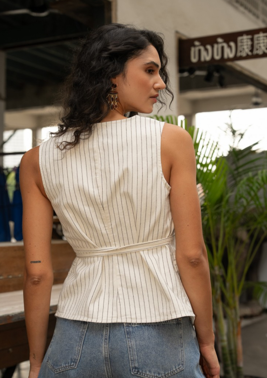Tara Striped Waistcoat