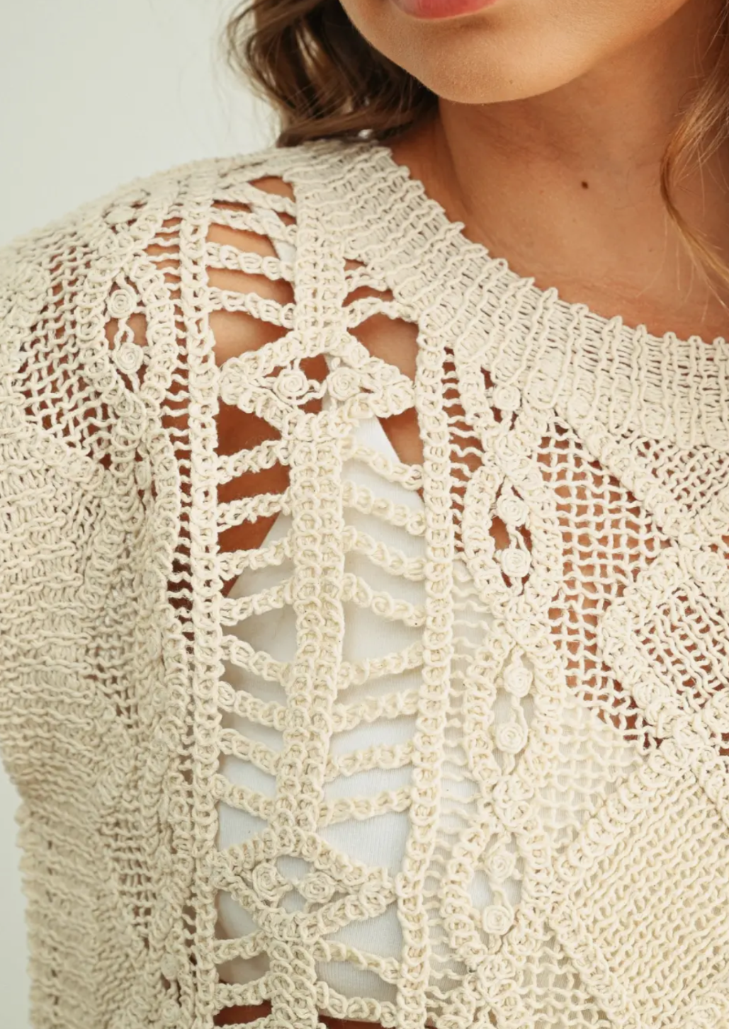 Crochet Knitted Top